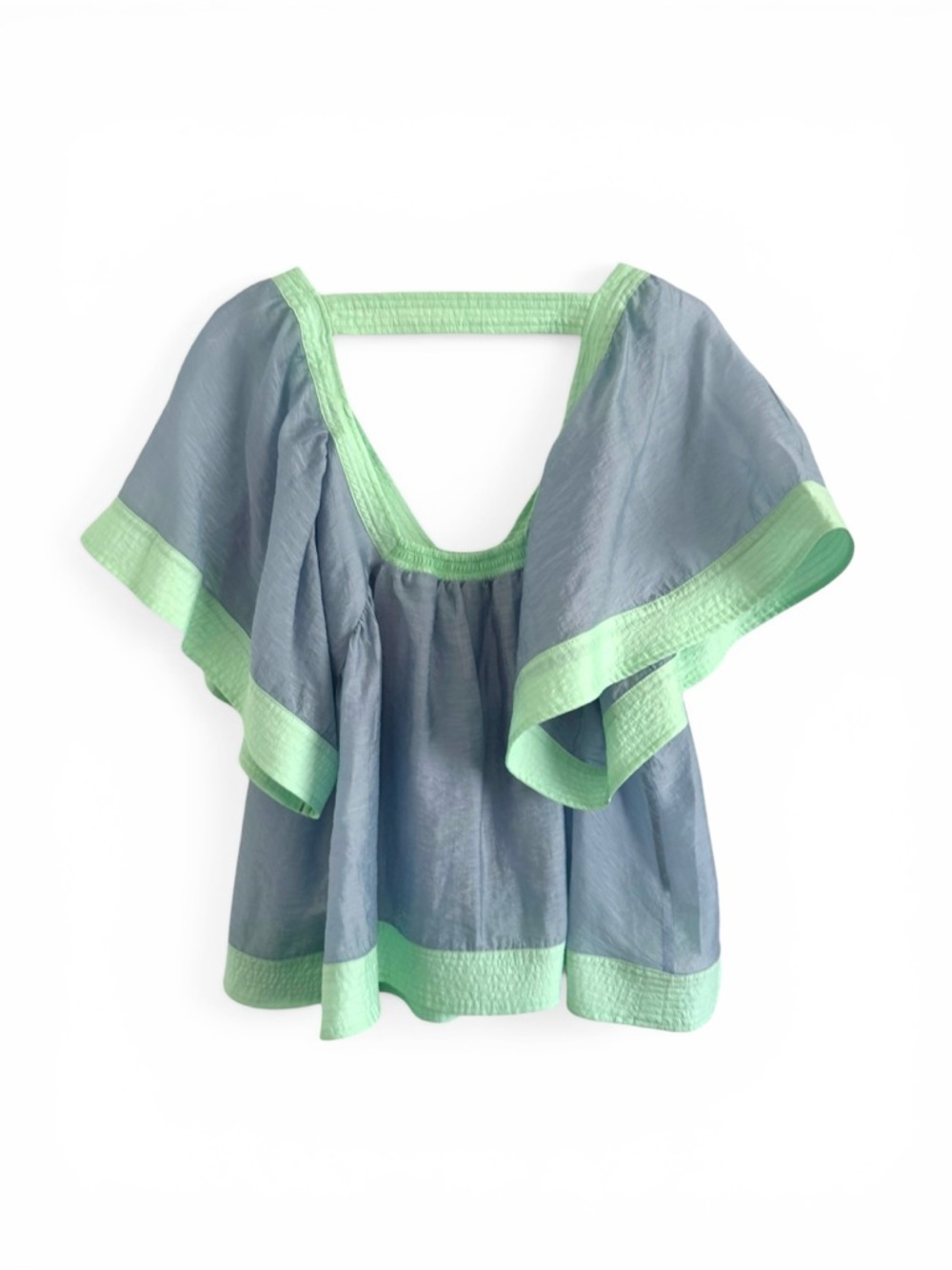 ANTHROPOLOGIE COLORBLOCK BABYDOLL TOP SZ L - Picture 6 of 6